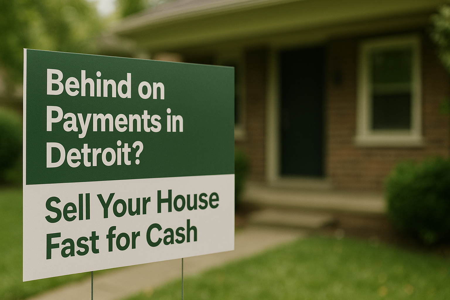 Behind on Payments in Detroit? Sell Your House Fast for Cash