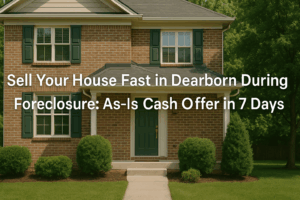 Sell Your House Fast in Dearborn During Foreclosure: As‑Is Cash Offer in 7 Days