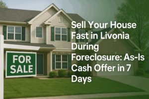 Sell Your House Fast in Livonia During Foreclosure: As‑Is Cash Offer in 7 Days