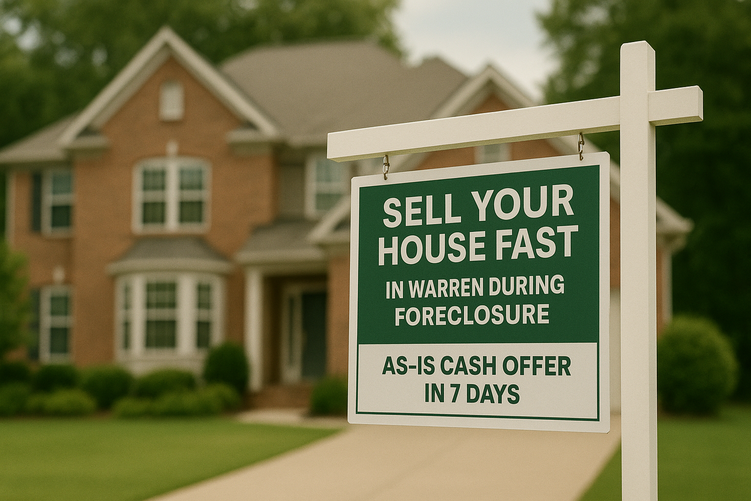 Sell Your House Fast in Warren During Foreclosure: As‑Is Cash Offer in 7 Days